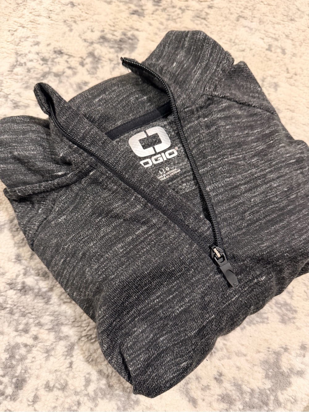 OGIO Men's Charcoal Heather Quarter-Zip Pullover